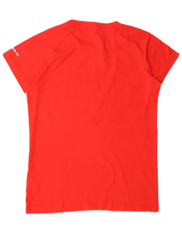 Γυναικείο γραφικό T-Shirt Reebok Top UK 18 XL Red Cotton