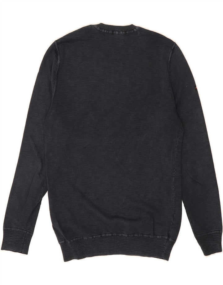 SUPERDRY Mens Sweatshirt Jumper Small Navy Blue Cotton Vintage Superdry and Second-Hand Superdry from Messina Hembry 