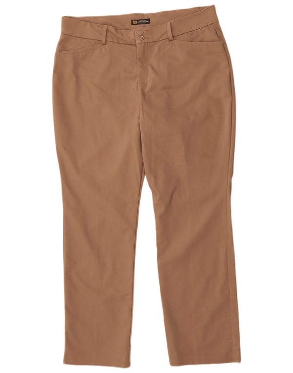 Lee γυναικείο μεσαίο παντελόνι με κανονική εφαρμογή ίσιο casual παντελόνι W34 L29 καφέ