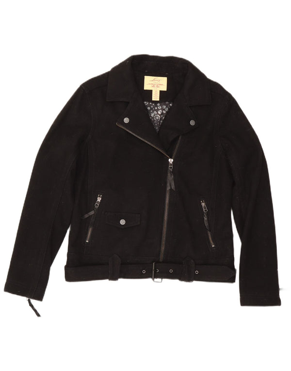 Levi's Womens Biker Jacket UK 14 Medium Black Wool