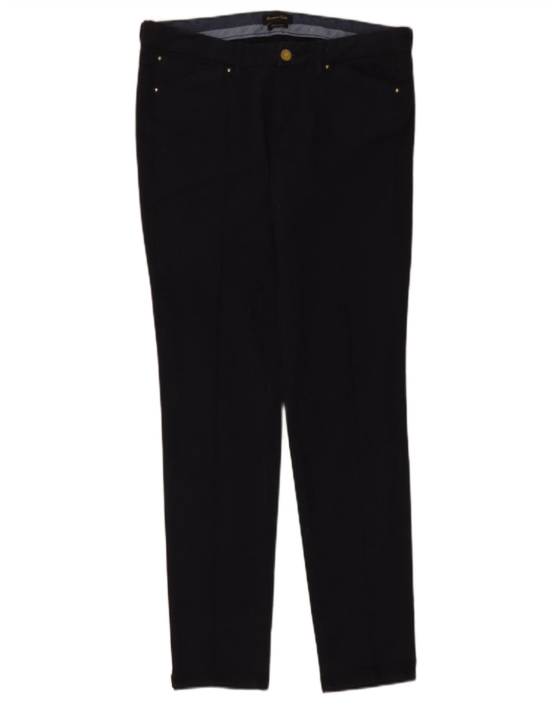Massimo Dutti Γυναικείο λεπτό παντελόνι Chino EU 40 Medium W30 L31 Navy Blue