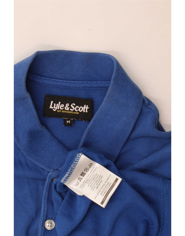 Ανδρικό πουκάμισο πόλο Lyle & Scott, μεσαίο μπλε βαμβακερό