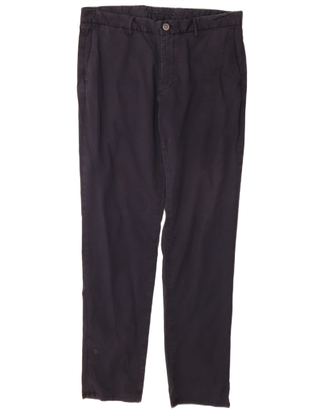 MASSIMO DUTTI Ανδρικό παντελόνι Chino με λεπτή εφαρμογή EU 44 Large W34 L32 Navy Blue