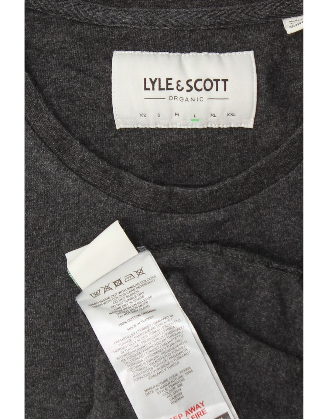 Ανδρικό T-Shirt Lyle & Scott Top μεγάλο γκρι βαμβακερό