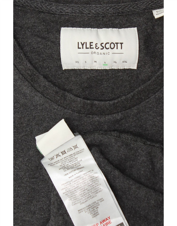 Ανδρικό T-Shirt Lyle & Scott Top μεγάλο γκρι βαμβακερό