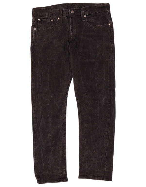 Levi's Mens 502 Tapered Jeans W32 L27 Μαύρο βαμβακερό
