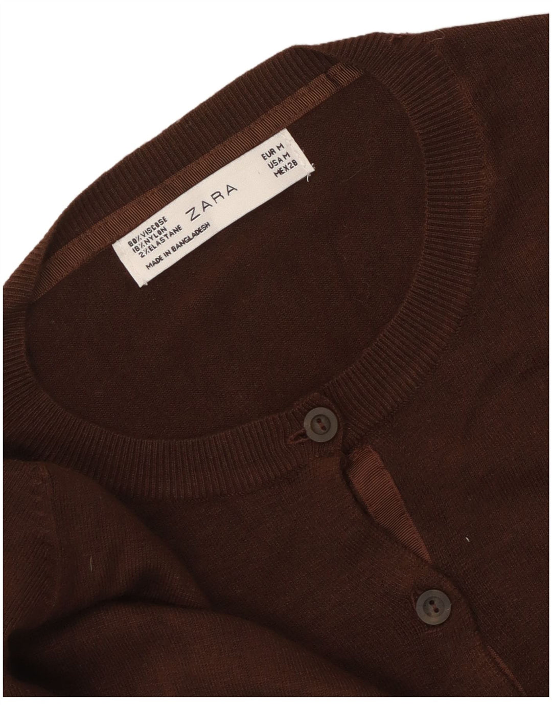 Zara Γυναικεία Ζακέτα UK 14 Βισκόζη μεσαίου καφέ