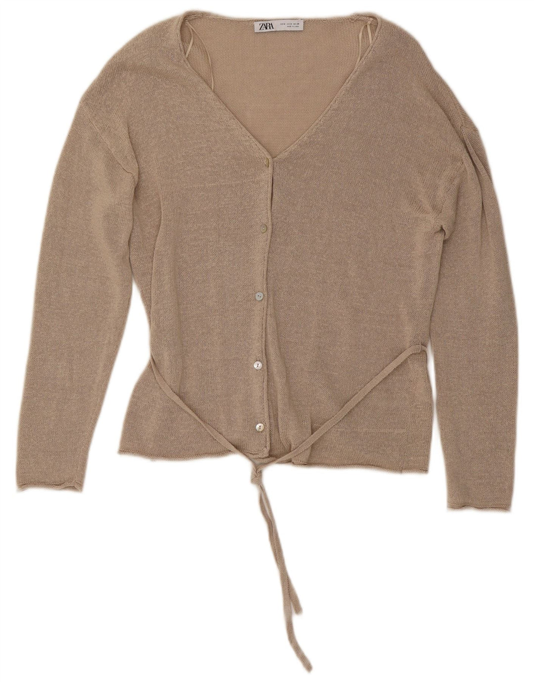 Ζακέτα Zara Γυναικεία Ζακέτα UK 14 Medium Beige Λινό