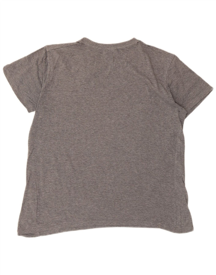 Ανδρικό γραφικό T-Shirt Fila Top Medium Grey Flecked