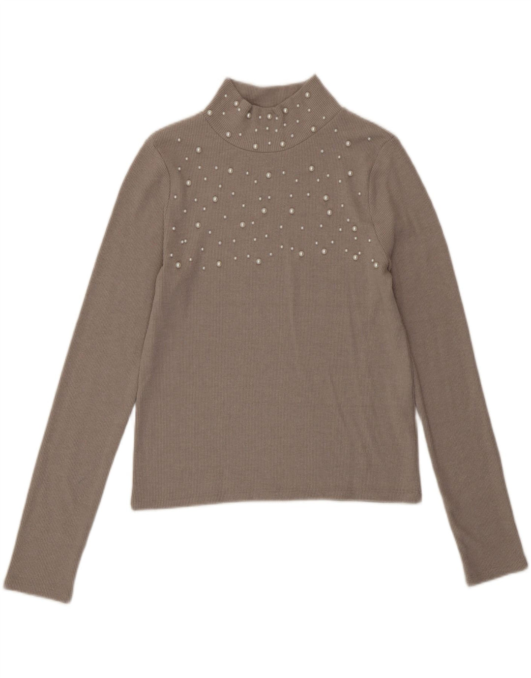 Zara Γυναικείο τοπ μακρυμάνικο UK 14 Large Grey Polyester