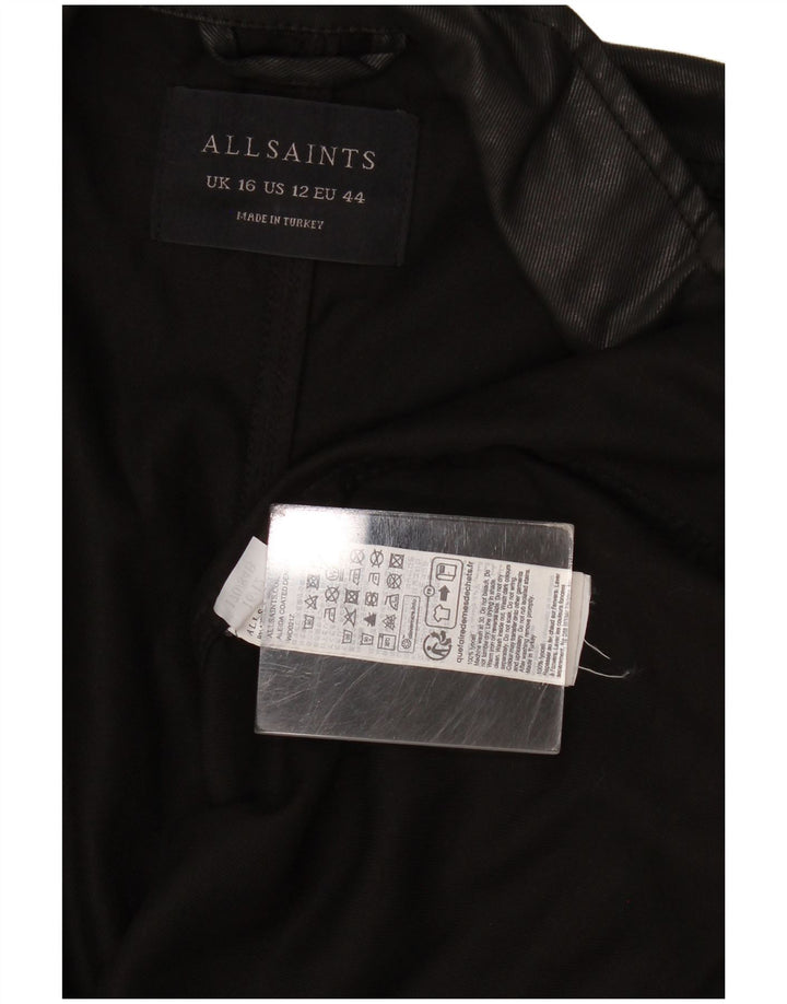All Saints Γυναικείο Open Blazer Jacket UK 16 Large Black Lyocell
