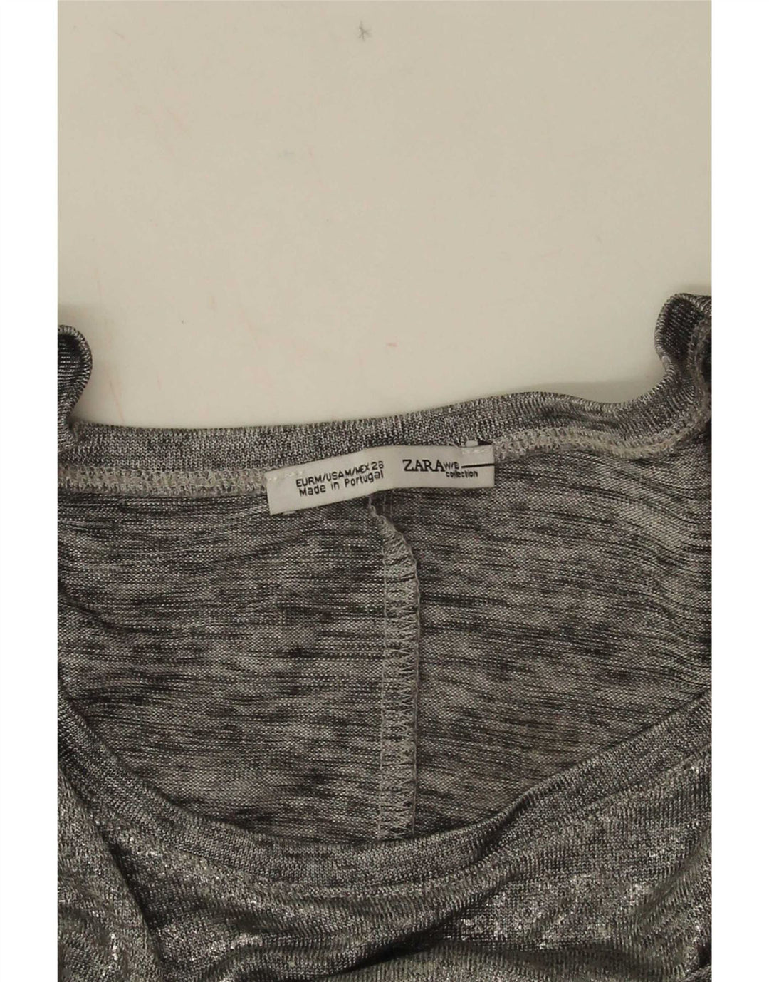 Zara Γυναικεία Αμάνικη Μπλούζα Τοπ UK 14 Medium Grey
