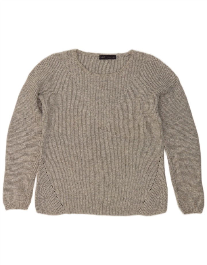 Marks & Spencer Γυναικείο πουλόβερ με λαιμόκαυστο UK 12 Medium Silver