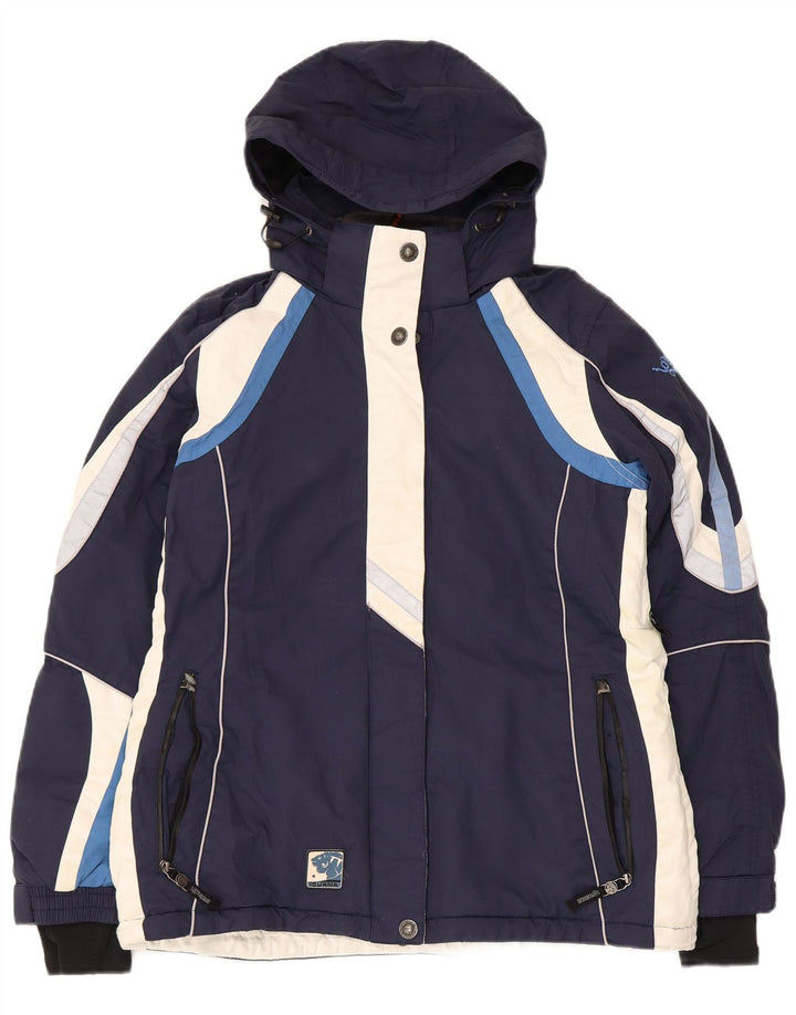 Iguana γυναικείο μπουφάν σκι με κουκούλα EU 40 Medium Navy Blue Colourblock
