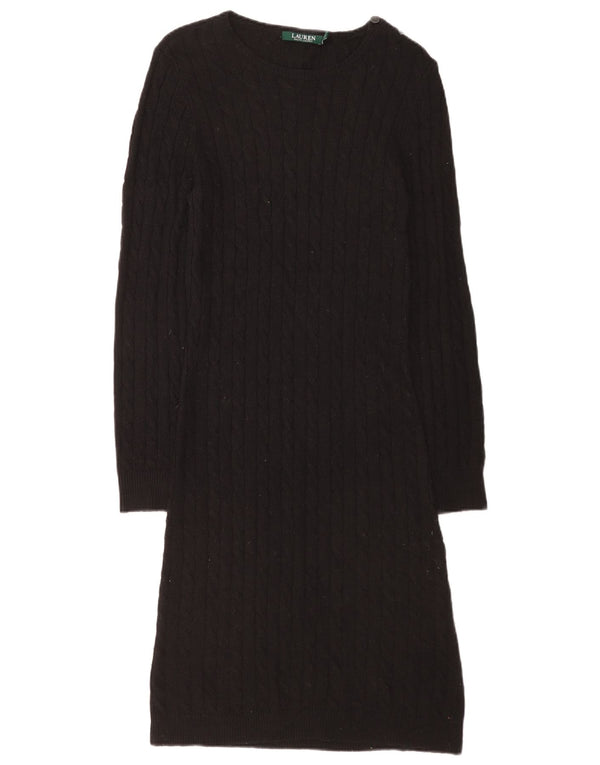 Γυναικείο μακρυμάνικο φόρεμα Ralph Lauren UK 14 Medium μαύρο