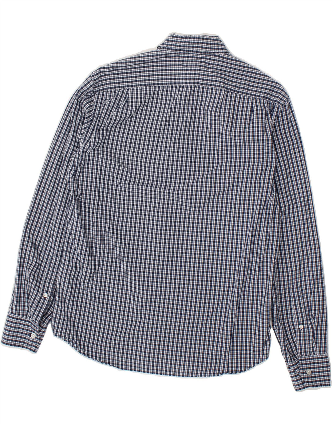J. CREW Mens Slim Shirt Medium Blue Check Cotton Vintage J. Crew and Second-Hand J. Crew from Messina Hembry 