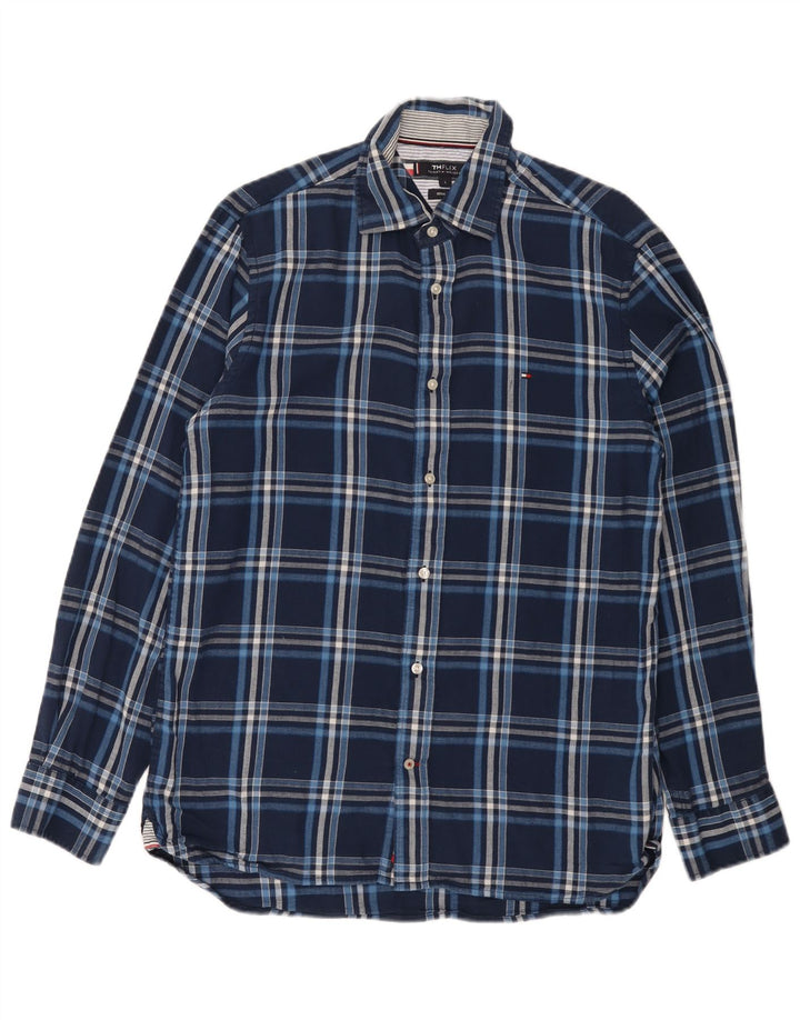 Ανδρικό πουκάμισο Tommy Hilfiger Regular Fit Large Navy Blue Check Cotton
