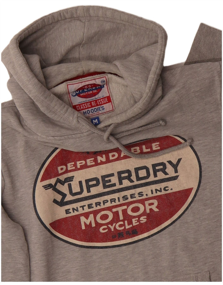 Ανδρικό γραφικό κουκούλα SUPERDRY, μεσαίο γκρι βαμβακερό