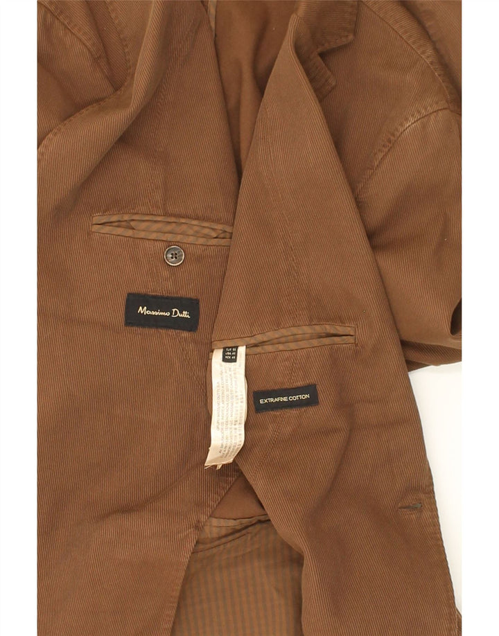 MASSIMO DUTTI Ανδρικό σακάκι μπλέιζερ με 2 κουμπιά EU 56 XL καφέ βαμβακερό