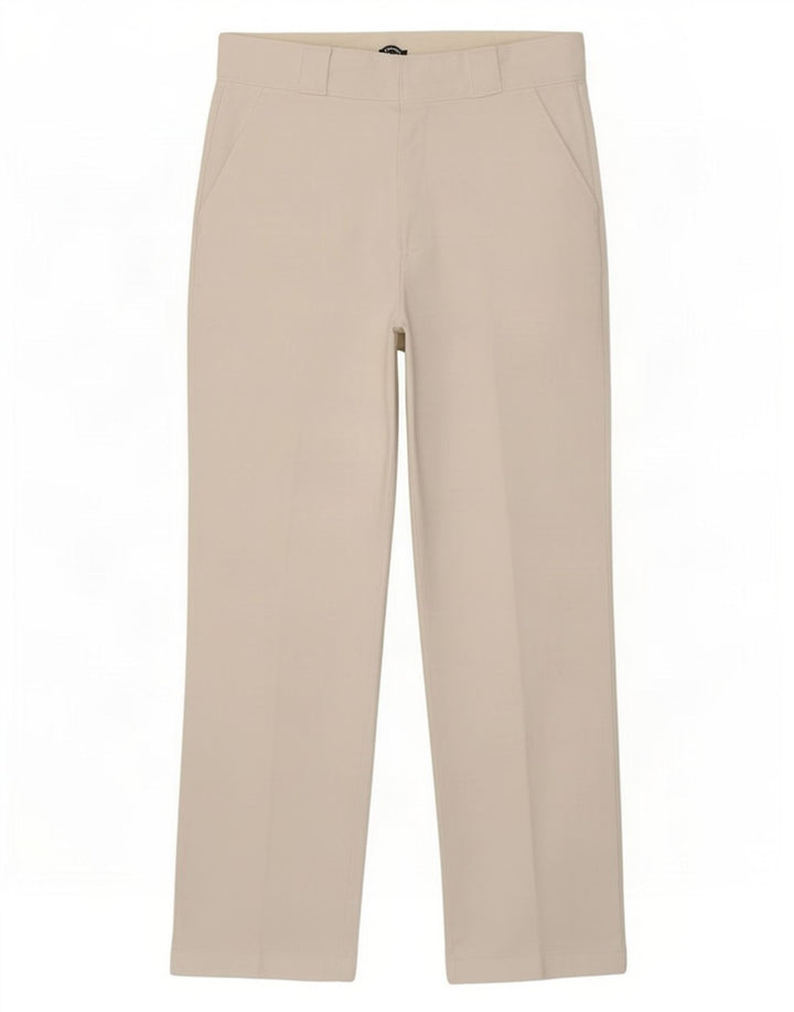 Dickies Γυναικείο ίσιο παντελόνι Chino W28 L26 Λευκό πολυεστέρα
