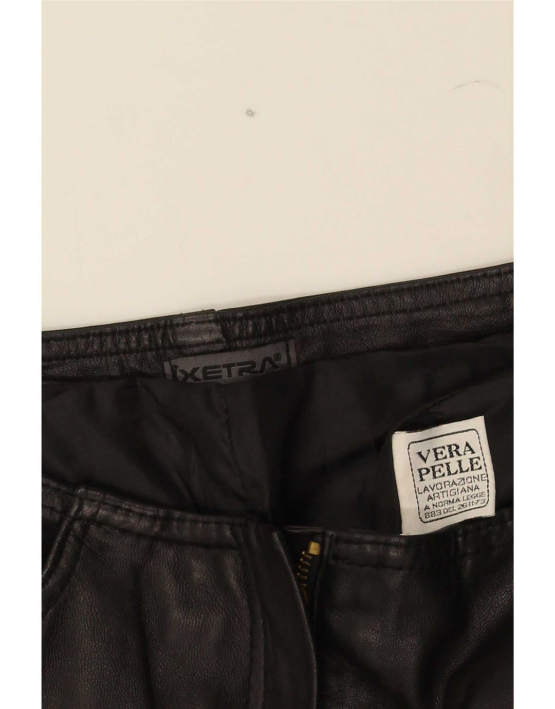 XETRA Γυναικείο Bootcut Δερμάτινο Παντελόνι IT 42 Medium W28 L32 Μαύρο