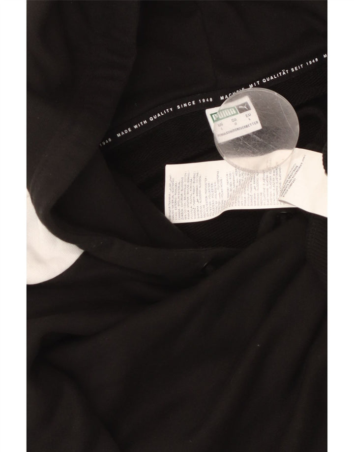 Γυναικεία κουκούλα με κουκούλα μεγάλου μεγέθους PUMA UK 16 Large Black Colourblock