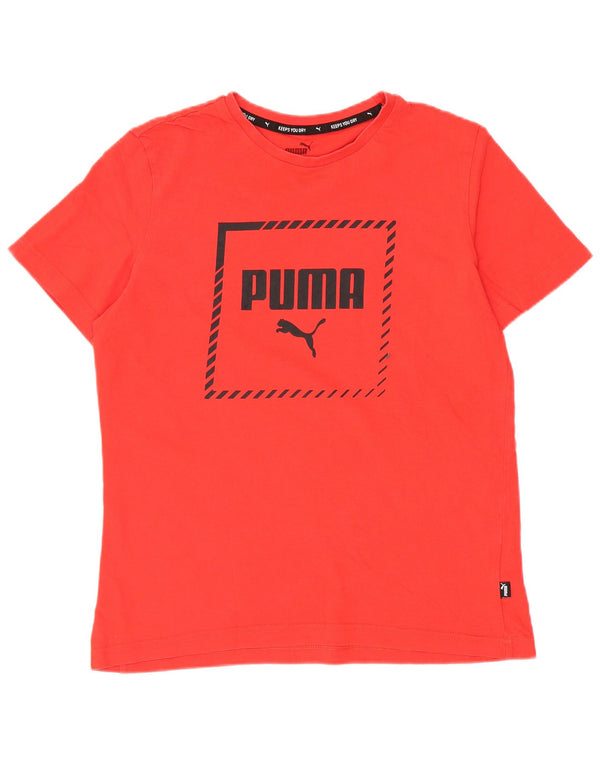 Puma Boys Graphic T-Shirt Top 13-14 Years Red