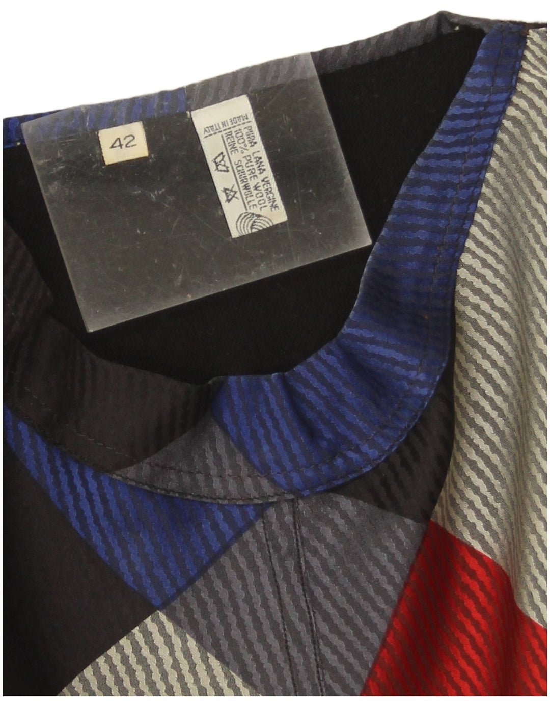 Vintage γυναικείο πουλόβερ με λαιμόκαυστο IT 42 Medium Black Colourblock