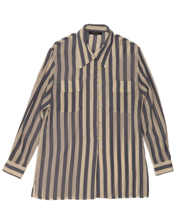 Galtrucco Γυναικεία Πουκάμισο See Through Μπλούζα IT 44 Medium Blue ριγέ