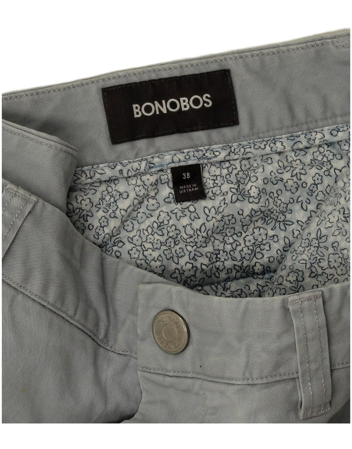 Ανδρικό σορτς Chino BONOBOS W38 XL Γκρι βαμβακερό