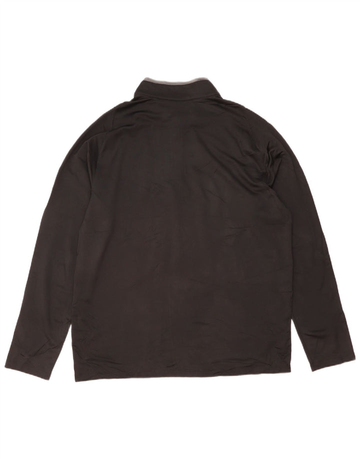 NIKE Ανδρική φόρμα πουλόβερ με φερμουάρ Dri Fit Top Large Μαύρο Πολυεστέρας