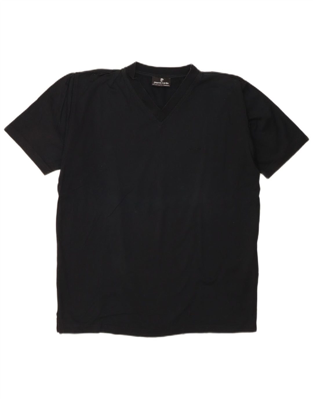 Ανδρικό T-Shirt Pierre Cardin Τοπ μεσαίο μαύρο βαμβακερό