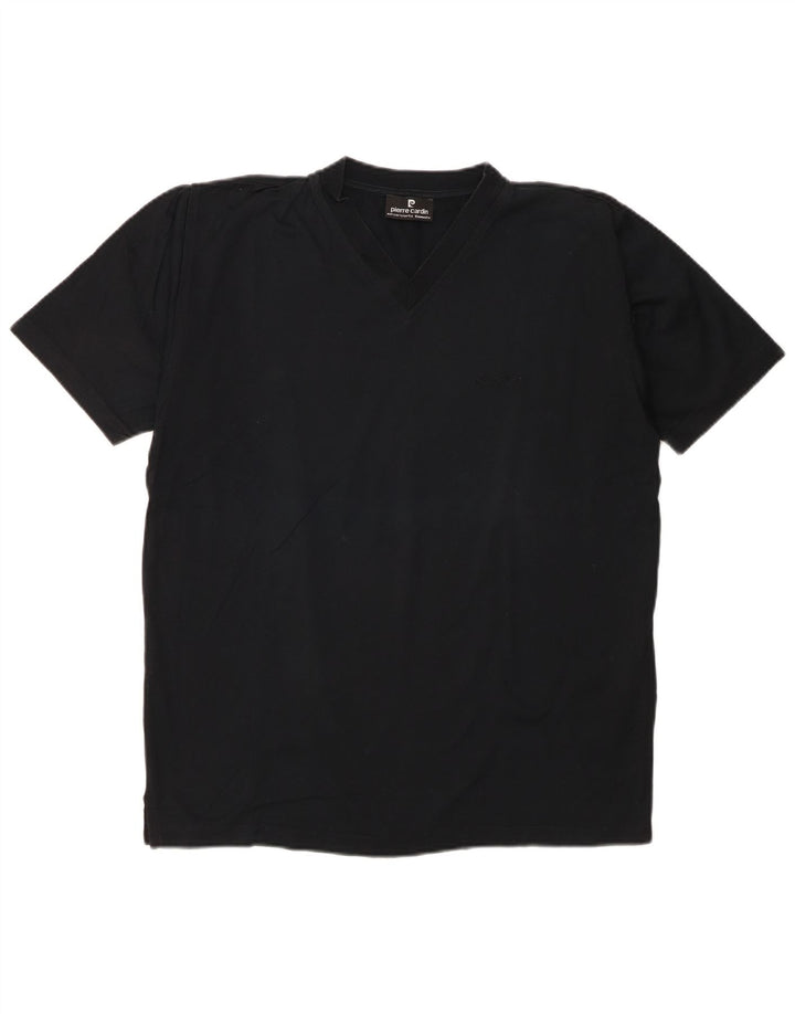 Ανδρικό T-Shirt Pierre Cardin Τοπ μεσαίο μαύρο βαμβακερό