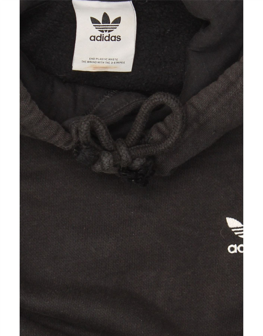 ADIDAS Mens Hoodie Jumper Medium Black Cotton Vintage Adidas and Second-Hand Adidas from Messina Hembry 