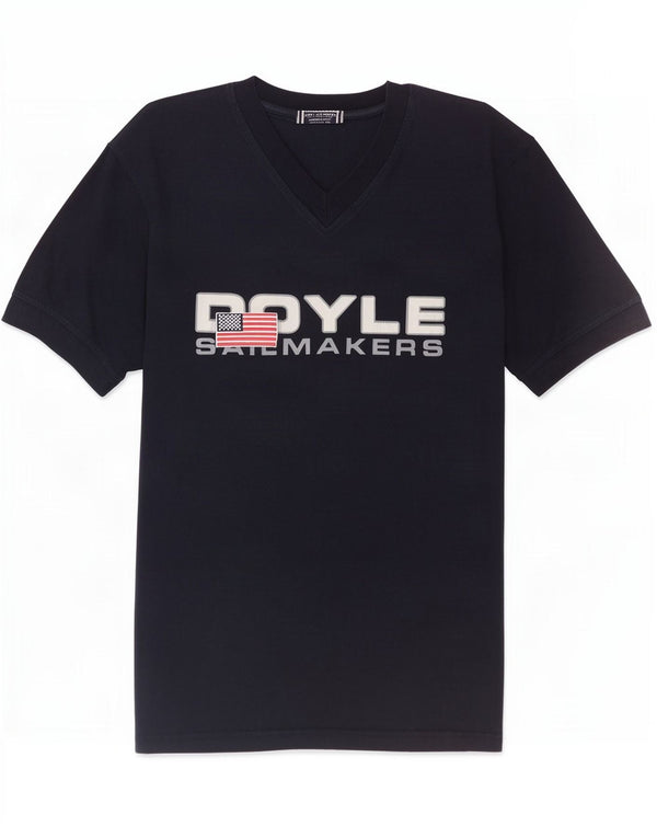 Ανδρικό γραφικό T-Shirt Doyle Top XL Navy Blue Cotton