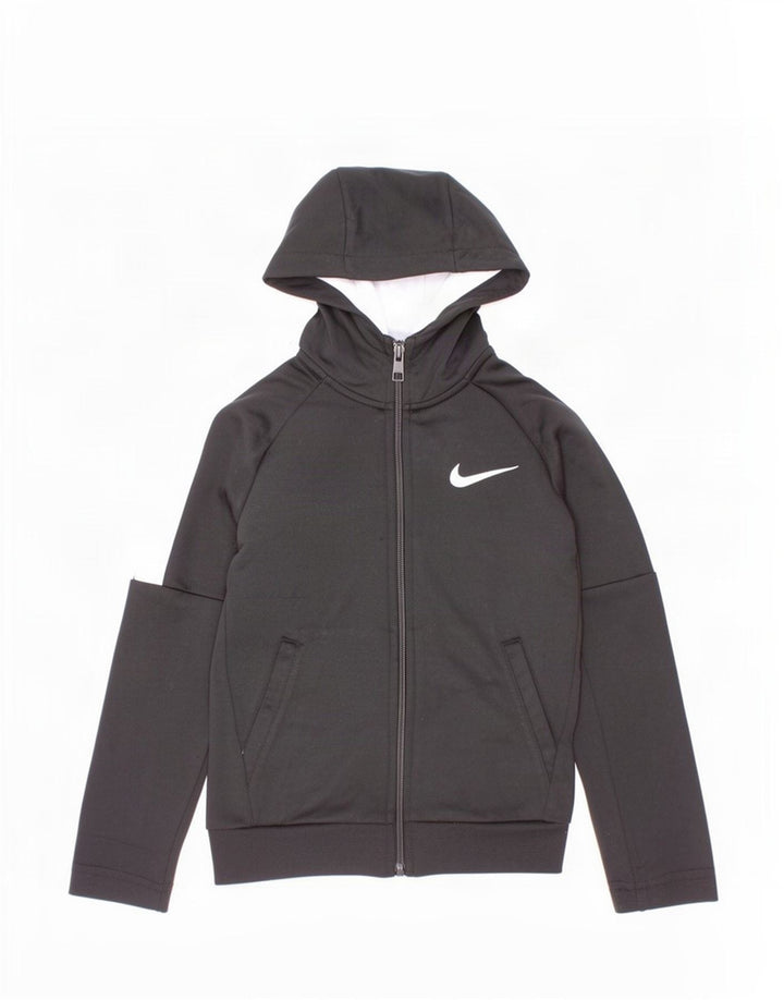Πουλόβερ Nike Boys με φερμουάρ με κουκούλα 4-5 ετών Μικρό μαύρο πολύχρωμο πολυεστέρα