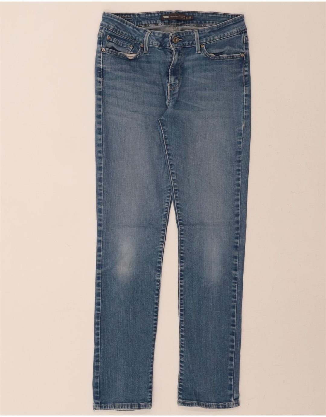LEVI'S Womens Slight Curve Slim Jeans US 8 Medium W29 L30 Blue Vintage Levi's and Second-Hand Levi's from Messina Hembry 