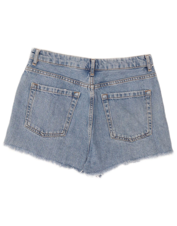 TOPSHOP Γυναικείο τζιν σορτς UK 12 Medium W30 Μπλε βαμβακερό