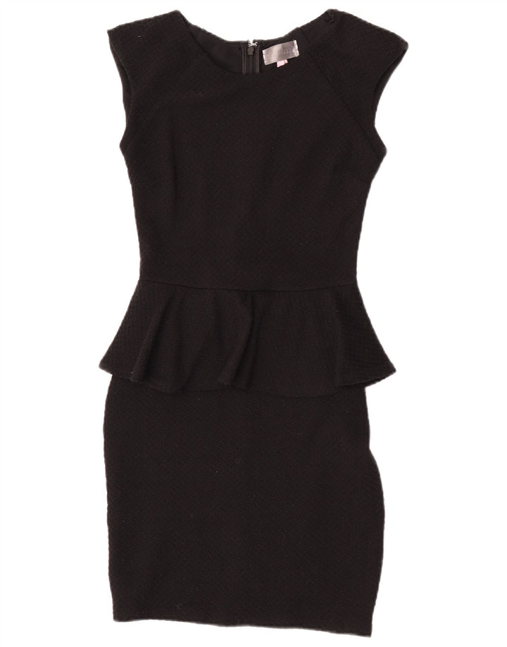 Lipsy Γυναικείο φόρεμα Peplum UK 8 Small Black Polyester