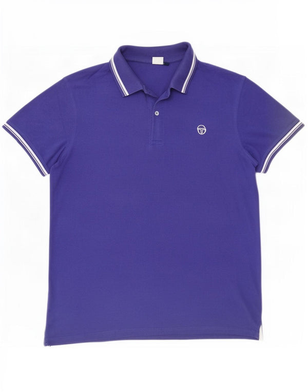 Sergio Tacchini Ανδρικό Πόλο Μπλουζάκι XL Μωβ βαμβακερό