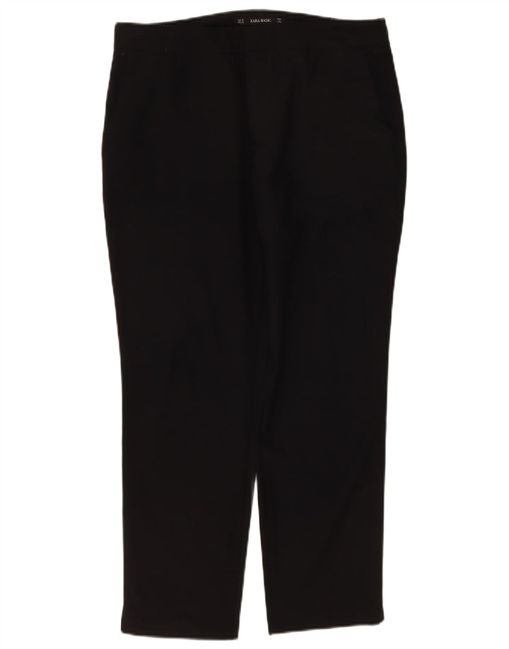 Zara Γυναικείο Slim παντελόνι Chino EU 38 Small W28 L26 μαύρο πολυεστέρα