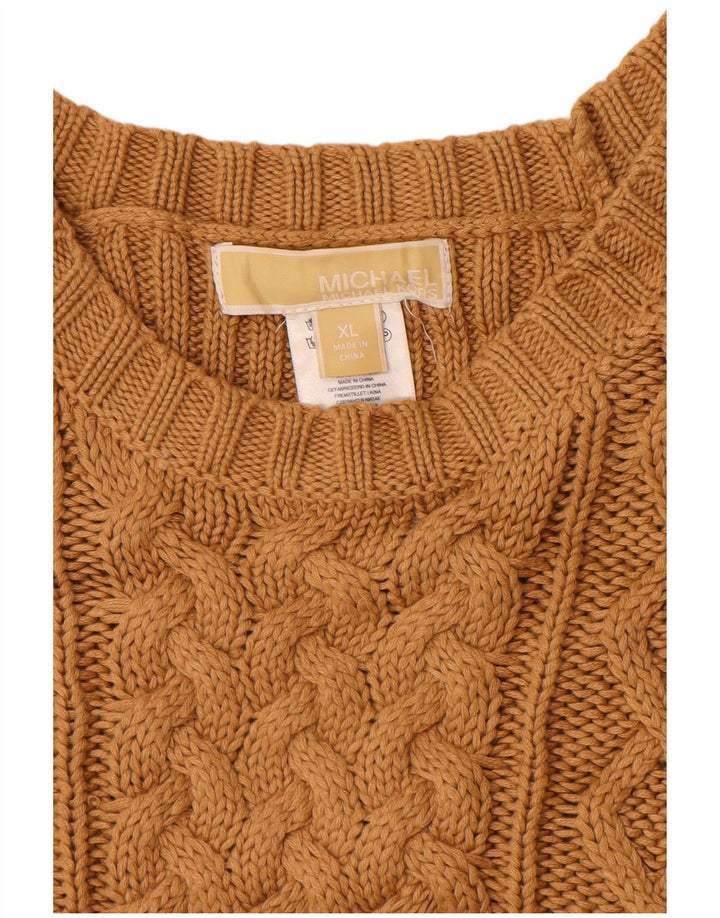 MICHAEL KORS Γυναικείο πουλόβερ Longline Boat Neck Jumper UK 18 XL Beige