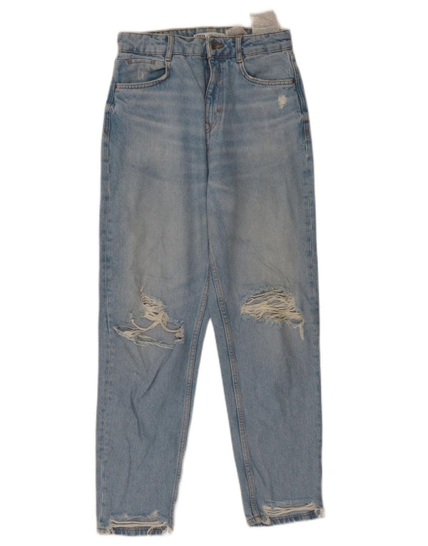 ZARA Γυναικεία τζιν με κωνικό ψηλόμεσο EU 36 XS W26 L27 Μπλε
