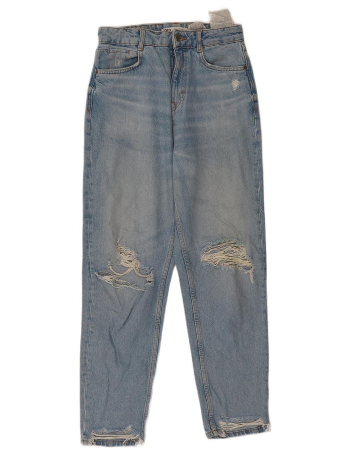 ZARA Γυναικεία τζιν με κωνικό ψηλόμεσο EU 36 XS W26 L27 Μπλε