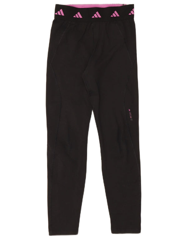 Adidas Girls Aeroready Graphic κολάν 13-14 ετών μαύρο πολυεστέρα