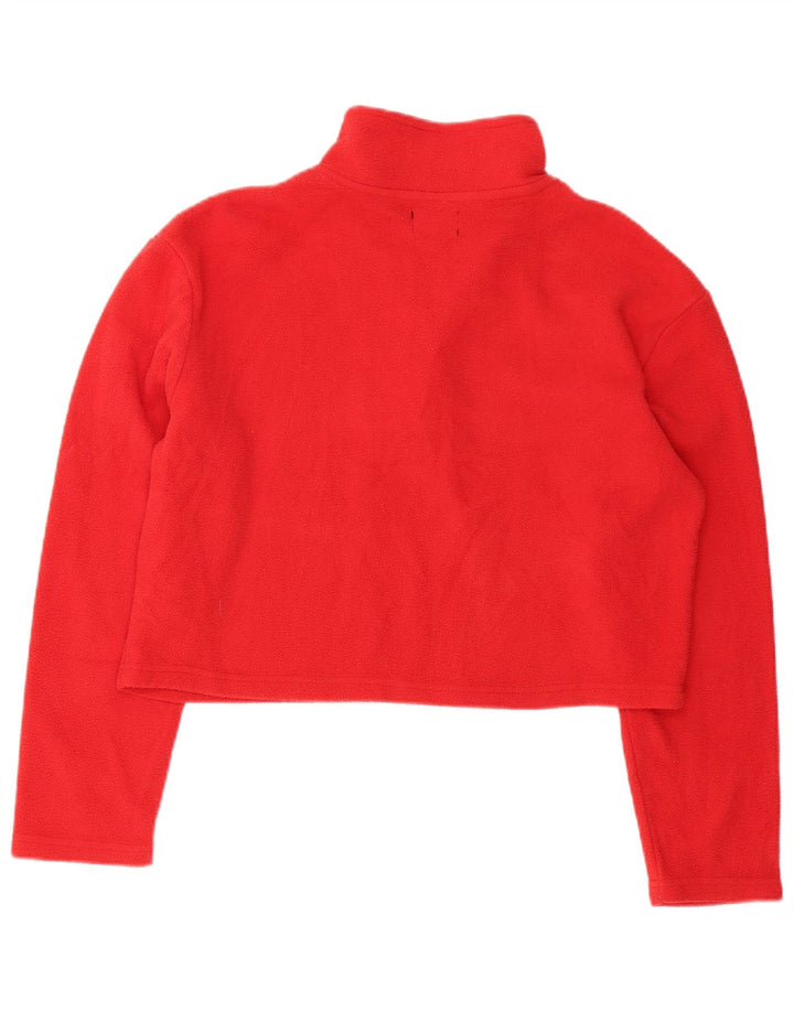Fila γυναικείο φερμουάρ με φερμουάρ Fleece Jumper UK 16 μεγάλο κόκκινο πολυεστέρα