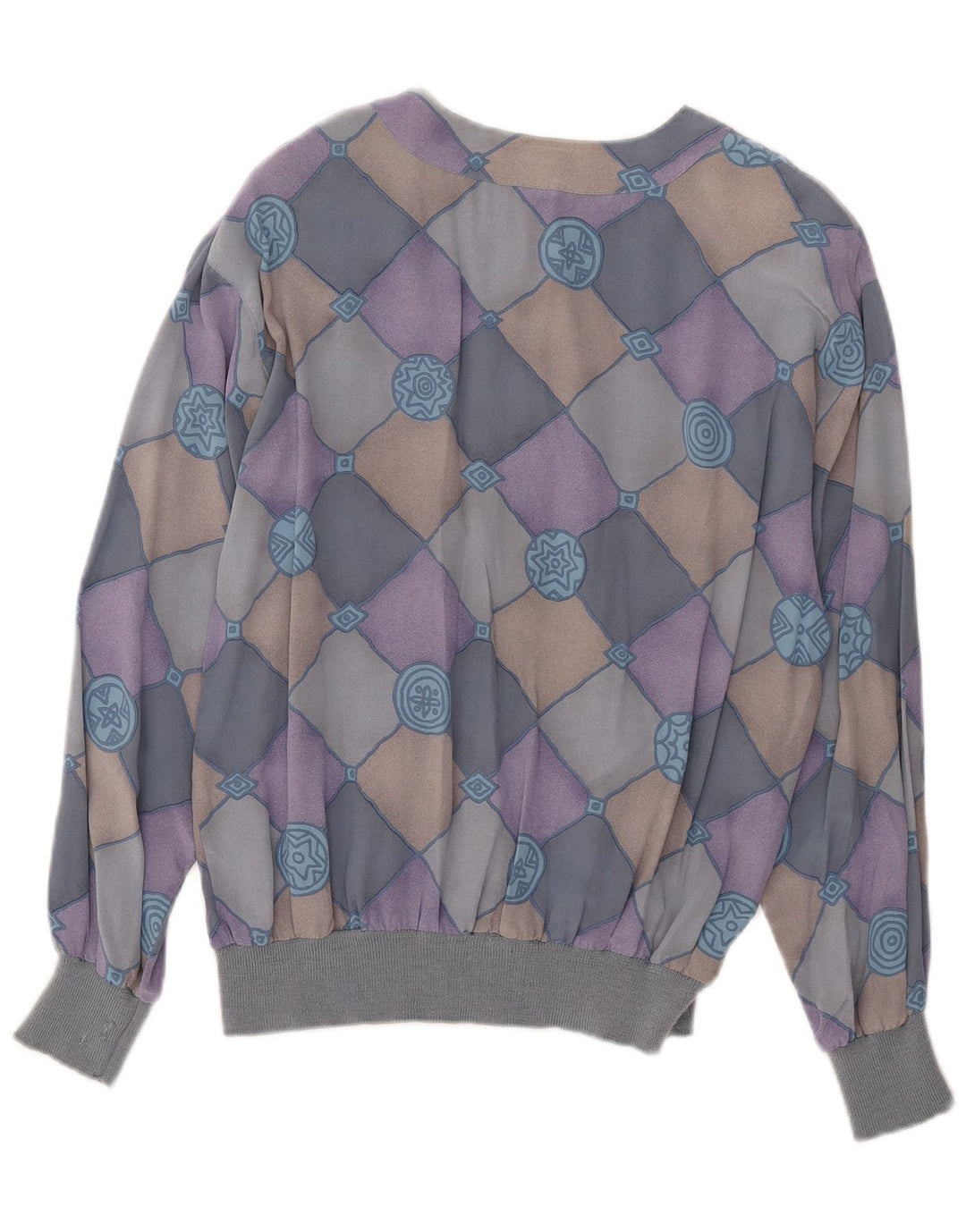 AGENDA Γυναικείο Πουκάμισο Μπλούζα IT 42 Μεσαίο Μπλε Check Silk