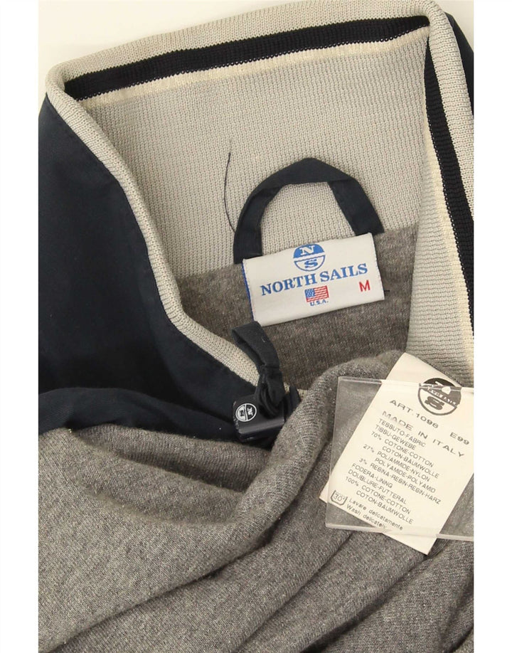 Ανδρικό μπουφάν North Sails Bomber UK 38 Medium Navy Blue Colourblock Βαμβακερό