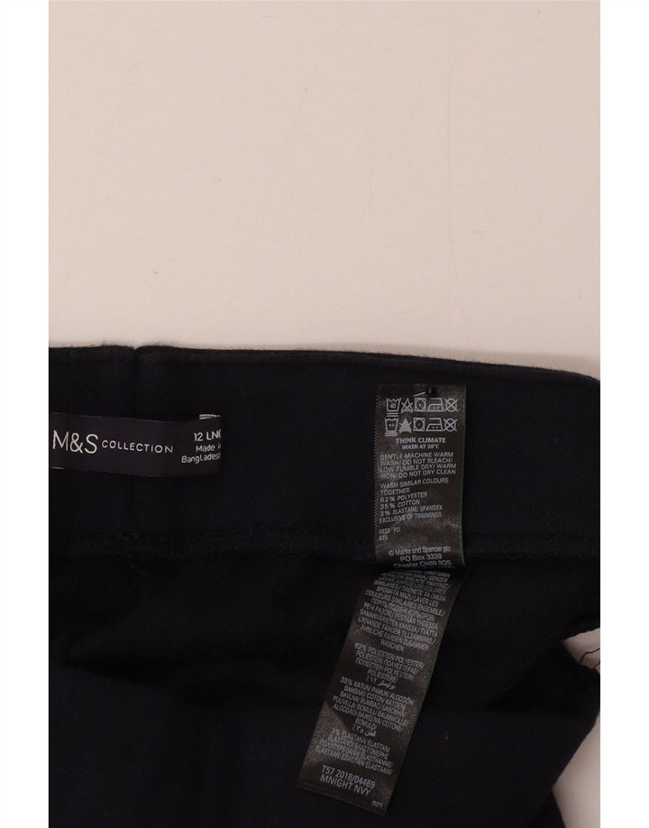 Marks & Spencer Γυναικεία κολάν UK 12 Medium Navy Blue Polyester