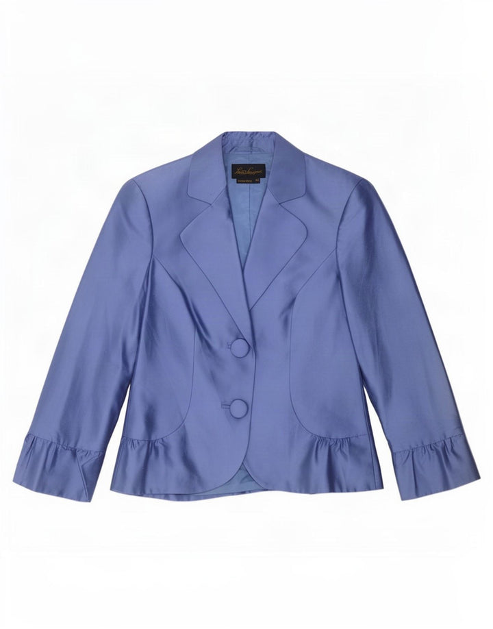 Luisa Spagnoli Γυναικείο σακάκι 2 κουμπιών σακάκι IT 40 Small Blue Silk